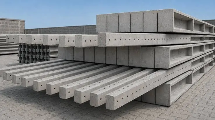 Fábrica e postes de concreto