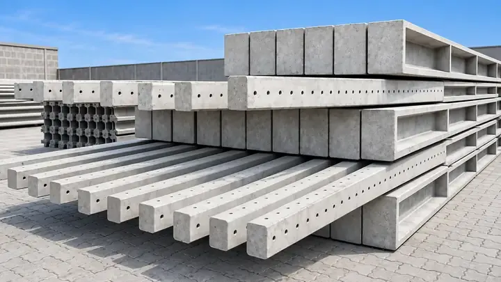 Fábrica e postes de concreto